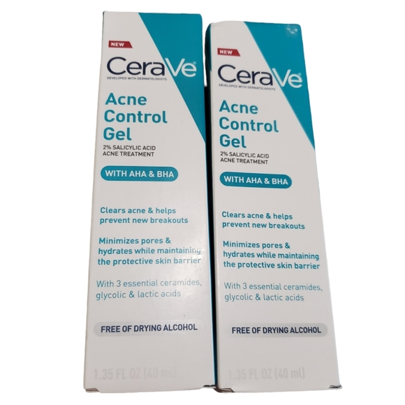 CeraVe Salicylic Acid Acne Contr Gel 1.35 oz Set of 2 - Picture 2 of 9